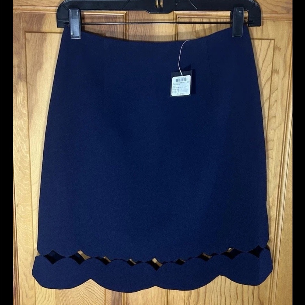 NWT Club Monaco Blue Mini Pencil Skirt with Cut Out
